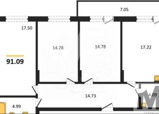 Продаю 3-ком. квартиру, 91.1 м2, Калининградская область