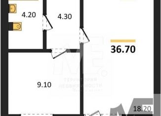 Продам 1-комнатную квартиру, 36.7 м2, Калининград, Орудийная улица, 13