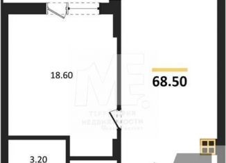 Продам 1-ком. квартиру, 68.5 м2, Калининград, Ленинградский район