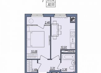 Продам 1-комнатную квартиру, 30.6 м2, Волгоград