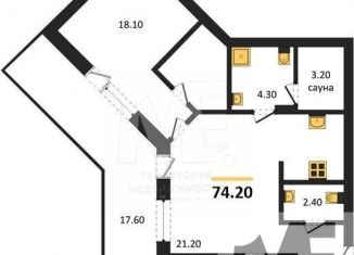 Продажа 2-комнатной квартиры, 74.2 м2, Брянск, Бежицкий район, улица Молодой Гвардии, 38