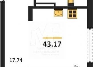 Продам 1-комнатную квартиру, 43.2 м2, Пионерский, улица Рензаева, 3