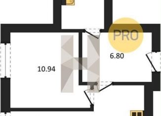 Продается 1-комнатная квартира, 41.1 м2, Павловск