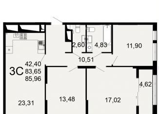 3-ком. квартира на продажу, 86 м2, Рязань, Льговская улица, 8, Октябрьский район