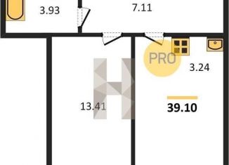 Продается однокомнатная квартира, 39.1 м2, Новосибирск, метро Гагаринская, Железнодорожная улица, 18