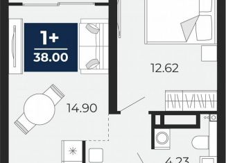 1-комнатная квартира на продажу, 36.3 м2, Тюменская область, улица Фармана Салманова, 23