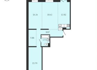 Квартира на продажу со свободной планировкой, 91.6 м2, Иркутская область, Советская улица, 115/1