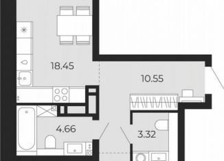 Продается двухкомнатная квартира, 63.2 м2, Тюмень, улица Фармана Салманова, 23