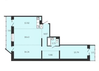 Продаю квартиру свободная планировка, 91.6 м2, Иркутская область, Советская улица, 115/1