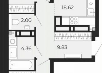 Продается двухкомнатная квартира, 63.1 м2, Тюмень, Арктическая улица, 16