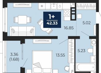 Продажа 1-ком. квартиры, 40.7 м2, Тюменская область, улица Фармана Салманова, 23