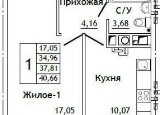 Продажа однокомнатной квартиры, 40.7 м2, Смоленская область