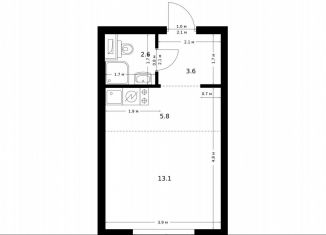 Продаю квартиру студию, 25.1 м2, Москва, жилой комплекс Полар, 1.4, район Северное Медведково