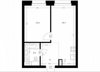 1-ком. квартира на продажу, 35.6 м2, Москва, метро Медведково, жилой комплекс Полар, 1.4