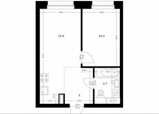 Продаю 1-ком. квартиру, 35 м2, Москва, жилой комплекс Полар, 1.4, район Северное Медведково