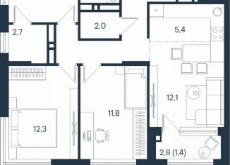 Продаю четырехкомнатную квартиру, 72.9 м2, Пермь, улица Космонавта Беляева, 17