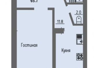 Продажа однокомнатной квартиры, 48.7 м2, Воронеж, улица Лётчика Филипова, 8, ЖК Спутник