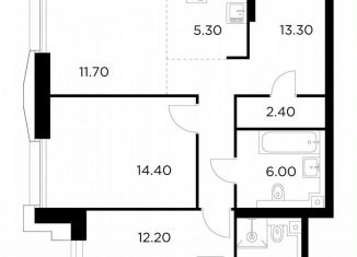 Продажа двухкомнатной квартиры, 74.1 м2, Москва, метро Войковская