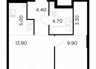 1-комнатная квартира на продажу, 41.2 м2, Москва