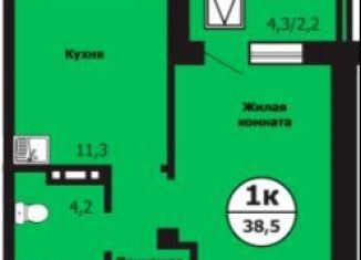 Продам 1-комнатную квартиру, 38.5 м2, Кунгур, улица Лесников, 2