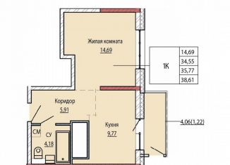 Продажа однокомнатной квартиры, 35.8 м2, Хабаровский край