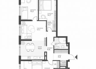 Продажа 4-ком. квартиры, 111.6 м2, Москва, метро Молодёжная