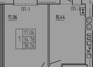 Продаю однокомнатную квартиру, 38.3 м2, село Семёновка, Липовая улица, 2А