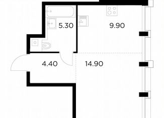 Квартира на продажу студия, 34.5 м2, Москва, Войковский район