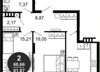 Продаю 2-ком. квартиру, 62 м2, Ростов-на-Дону, проспект Сиверса, 8/1