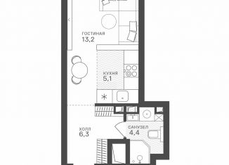 Продается квартира студия, 29 м2, Москва, метро Строгино