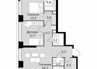 Продажа 2-комнатной квартиры, 82.9 м2, Москва, Хорошевский район