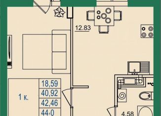 Продается 1-ком. квартира, 42.5 м2, Владимирская область