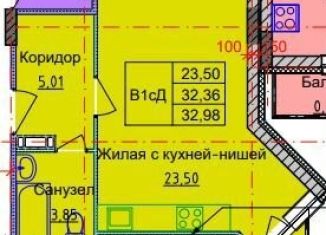 Продаю квартиру студию, 33 м2, Ярославская область, Брагинская улица, 18к2