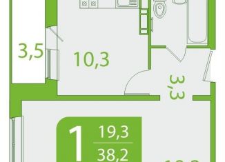 Продается 1-ком. квартира, 38.3 м2, Томская область, улица Пришвина, 46