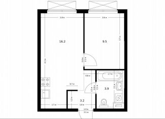 Продаю однокомнатную квартиру, 32.8 м2, Москва, ЖК Большая Академическая 85