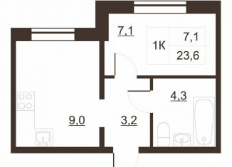 1-ком. квартира на продажу, 23.5 м2, Волхов, Волховский проспект, 53