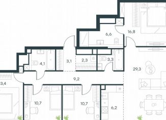 Продаю пятикомнатную квартиру, 115.7 м2, Москва, жилой комплекс Левел Звенигородская, к1