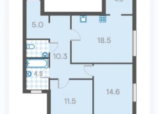 Продается двухкомнатная квартира, 70.6 м2, посёлок Парголово, Кооперативная улица, 5к2