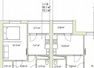 Продается квартира студия, 39.7 м2, Чечня, проспект В.В. Путина, 15