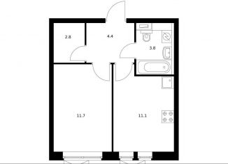 Продам 1-комнатную квартиру, 33.6 м2, Москва, метро Нагатинская, жилой комплекс Второй Нагатинский, к5