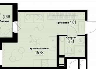 Продается квартира студия, 24.3 м2, Мурино