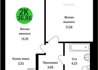 2-ком. квартира на продажу, 36.9 м2, Красноярск, Свердловский район