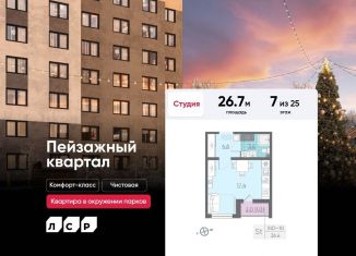 Продажа квартиры студии, 26.7 м2, Санкт-Петербург, Красногвардейский район