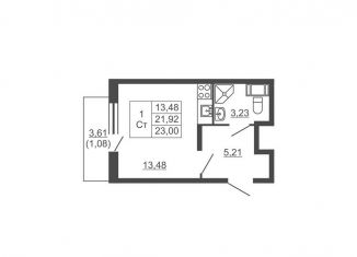 Продам квартиру студию, 23 м2, Санкт-Петербург, Московское шоссе, 262к2