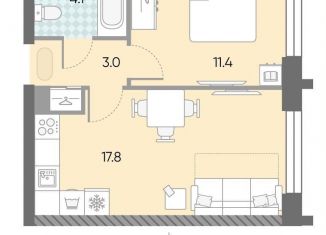 Продается 1-комнатная квартира, 36.3 м2, Москва, Даниловский район, жилой комплекс Зиларт, 21/22