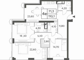 Продаю 3-ком. квартиру, 110.1 м2, Москва, район Раменки, проспект Генерала Дорохова, вл1к1