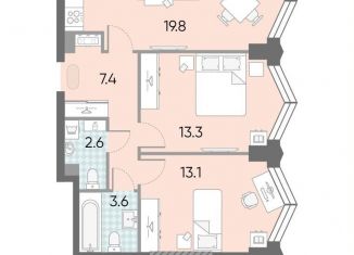 Продажа 2-комнатной квартиры, 59.8 м2, Москва, жилой комплекс Зиларт, 21/22, ЖК Зиларт