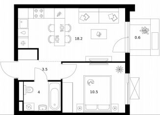 Продаю 1-ком. квартиру, 36.8 м2, Зеленоград