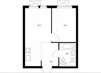 Продаю 1-комнатную квартиру, 32.6 м2, Котельники