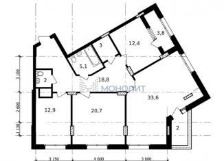 Продажа 3-ком. квартиры, 115.5 м2, Нижегородская область, улица Владимира Высоцкого, 1